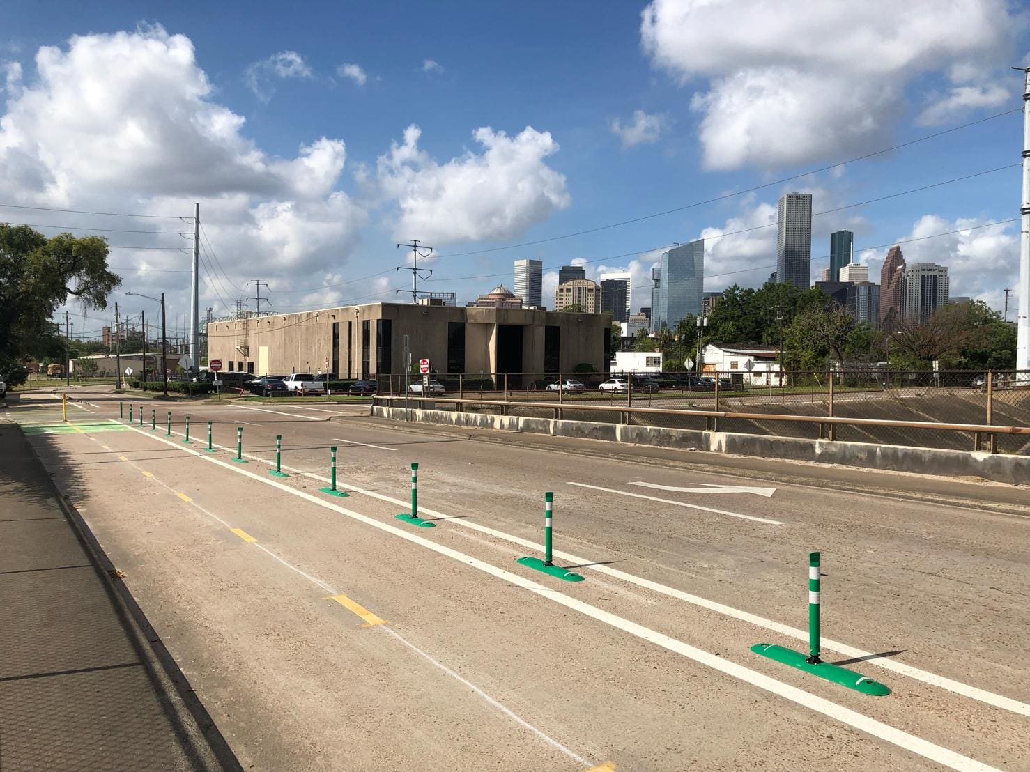 Houston TX Bike Lanes - Bike Lane Protectors